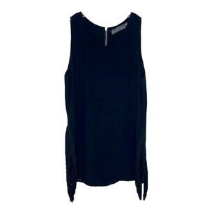 ❤️ 🆕 HEARTBEEPS fringe side panel Sleeveless Top Size S
